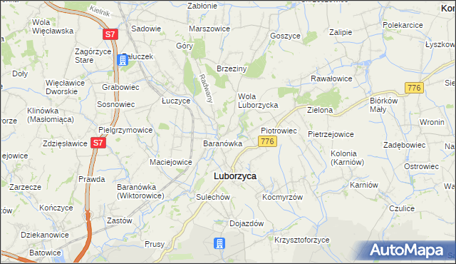 mapa Wysiołek Luborzycki, Wysiołek Luborzycki na mapie Targeo