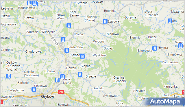 mapa Wyskitna, Wyskitna na mapie Targeo