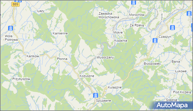 mapa Wysoczany, Wysoczany na mapie Targeo