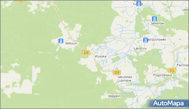 mapa Wysoka gmina Przemków, Wysoka gmina Przemków na mapie Targeo