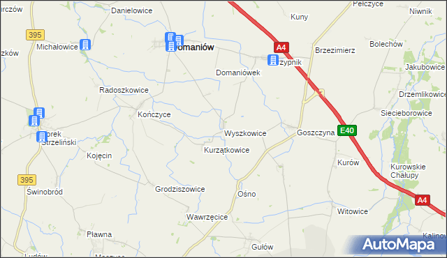 mapa Wyszkowice, Wyszkowice na mapie Targeo