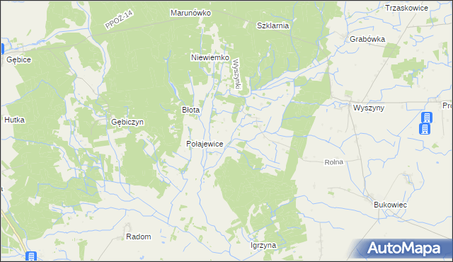 mapa Wyszynki, Wyszynki na mapie Targeo