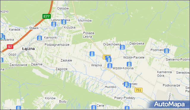 mapa Wzdół Rządowy, Wzdół Rządowy na mapie Targeo