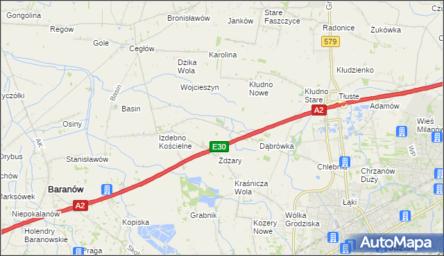 mapa Zabłotnia, Zabłotnia na mapie Targeo