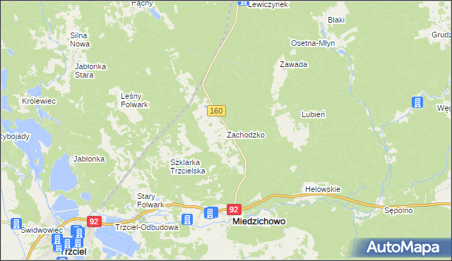 mapa Zachodzko, Zachodzko na mapie Targeo