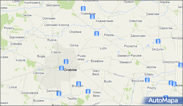 mapa Żaczki, Żaczki na mapie Targeo