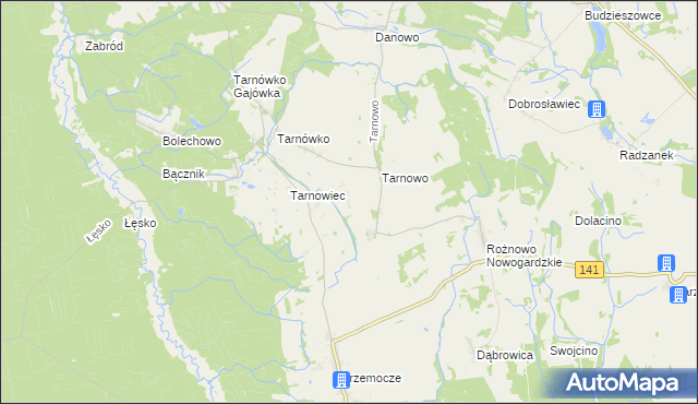 mapa Zagórce gmina Maszewo, Zagórce gmina Maszewo na mapie Targeo