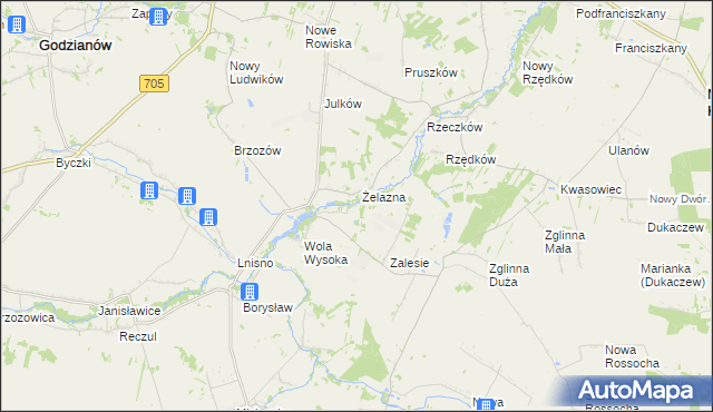 mapa Zajrzew, Zajrzew na mapie Targeo