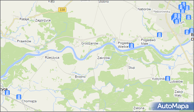 mapa Zakrzów gmina Środa Śląska, Zakrzów gmina Środa Śląska na mapie Targeo