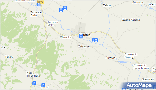 mapa Załawcze, Załawcze na mapie Targeo