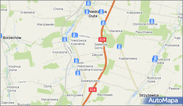 mapa Załucze, Załucze na mapie Targeo