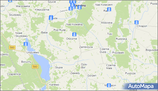 mapa Zambrzyca, Zambrzyca na mapie Targeo