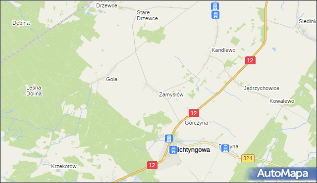 mapa Zamysłów, Zamysłów na mapie Targeo