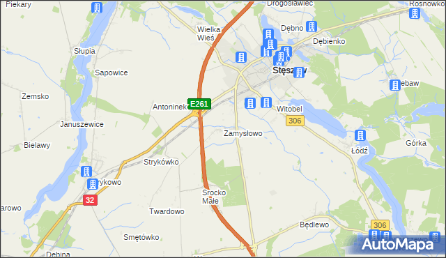 mapa Zamysłowo, Zamysłowo na mapie Targeo