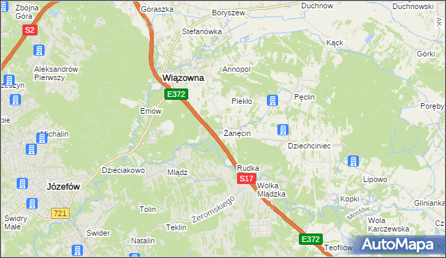 mapa Żanęcin, Żanęcin na mapie Targeo