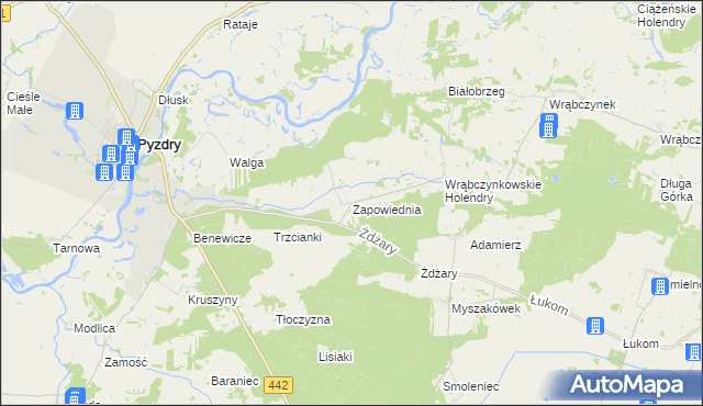 mapa Zapowiednia, Zapowiednia na mapie Targeo