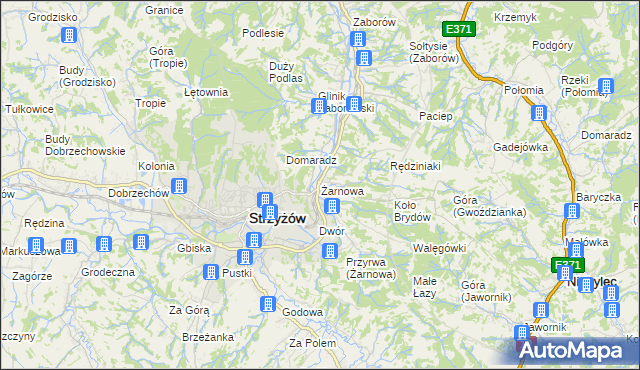 mapa Żarnowa, Żarnowa na mapie Targeo