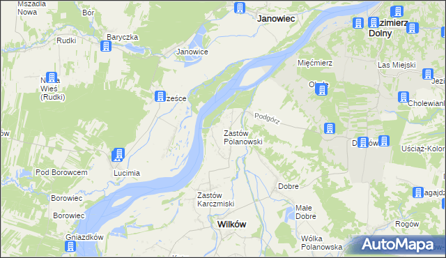 mapa Zastów Polanowski, Zastów Polanowski na mapie Targeo