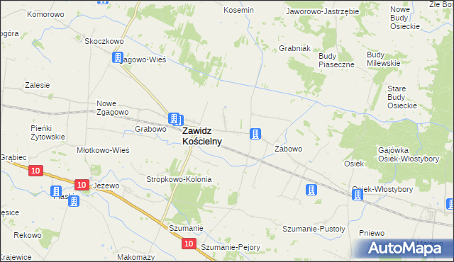 mapa Zawidz Mały, Zawidz Mały na mapie Targeo