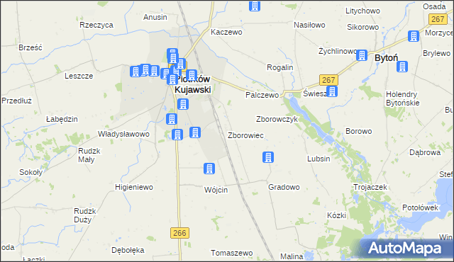 mapa Zborowiec, Zborowiec na mapie Targeo