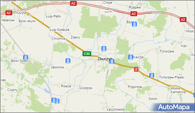 mapa Zbuczyn, Zbuczyn na mapie Targeo