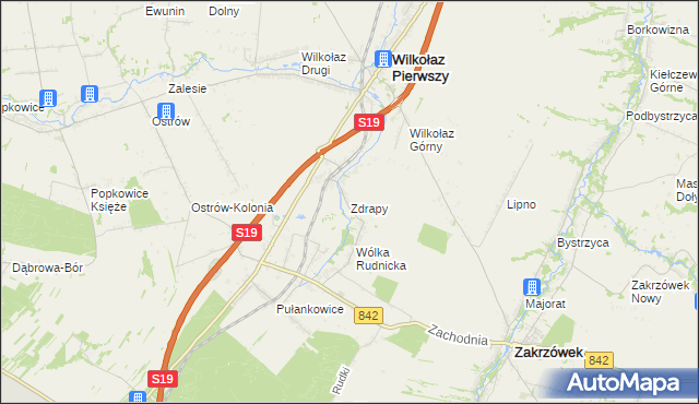 mapa Zdrapy gmina Wilkołaz, Zdrapy gmina Wilkołaz na mapie Targeo