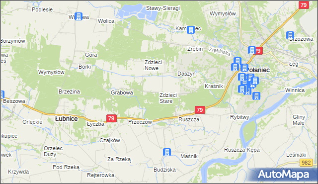 mapa Zdzieci Stare, Zdzieci Stare na mapie Targeo