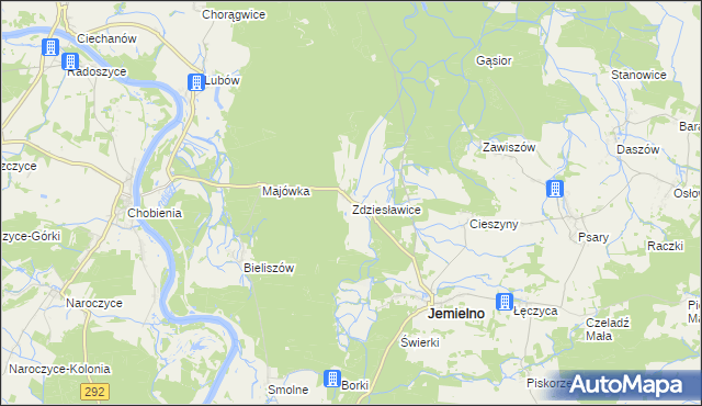 mapa Zdziesławice, Zdziesławice na mapie Targeo