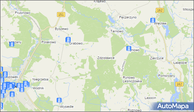 mapa Zdzisławice gmina Łobez, Zdzisławice gmina Łobez na mapie Targeo