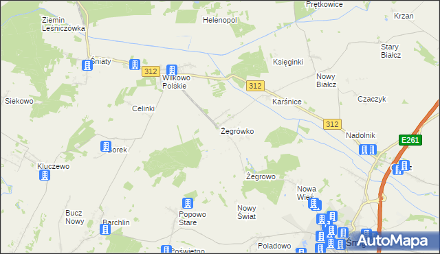 mapa Żegrówko, Żegrówko na mapie Targeo