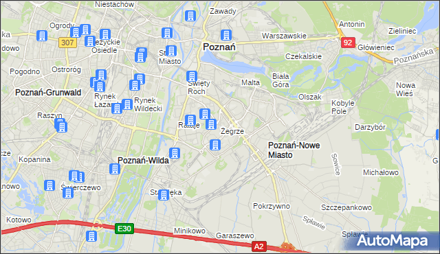 mapa Żegrze, Żegrze na mapie Targeo