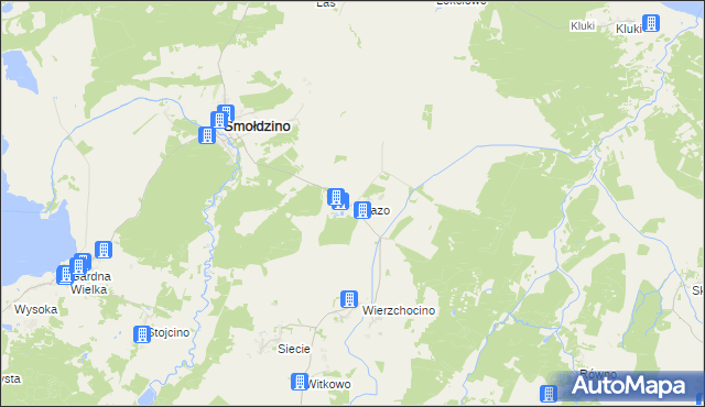 mapa Żelazo gmina Smołdzino, Żelazo gmina Smołdzino na mapie Targeo