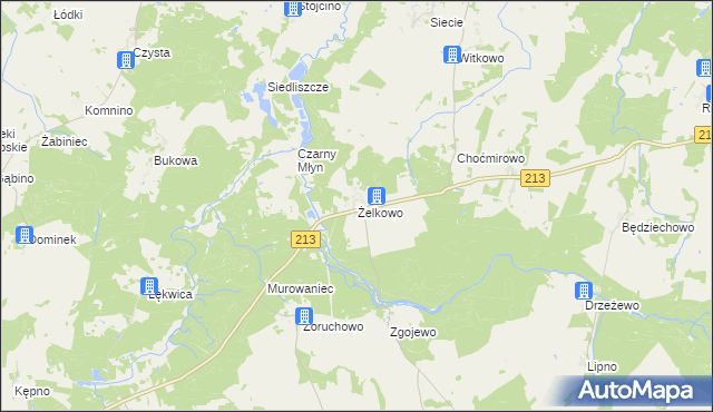 mapa Żelkowo, Żelkowo na mapie Targeo