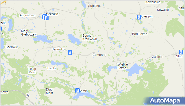 mapa Zembrze, Zembrze na mapie Targeo