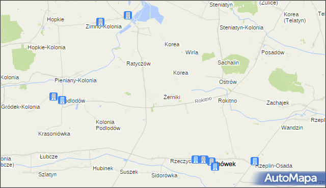 mapa Żerniki gmina Ulhówek, Żerniki gmina Ulhówek na mapie Targeo