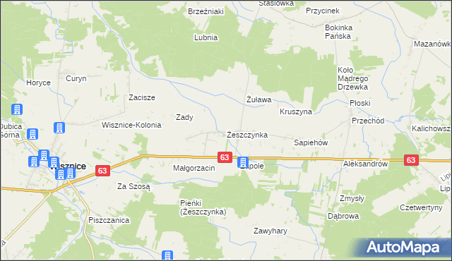 mapa Żeszczynka, Żeszczynka na mapie Targeo