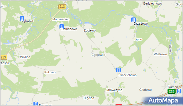 mapa Zgojewko, Zgojewko na mapie Targeo
