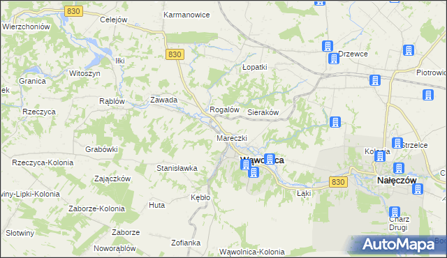 mapa Zgórzyńskie, Zgórzyńskie na mapie Targeo