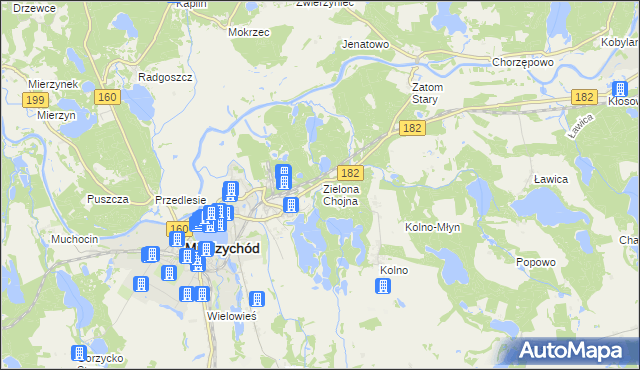 mapa Zielona Chojna Leśniczówka, Zielona Chojna Leśniczówka na mapie Targeo