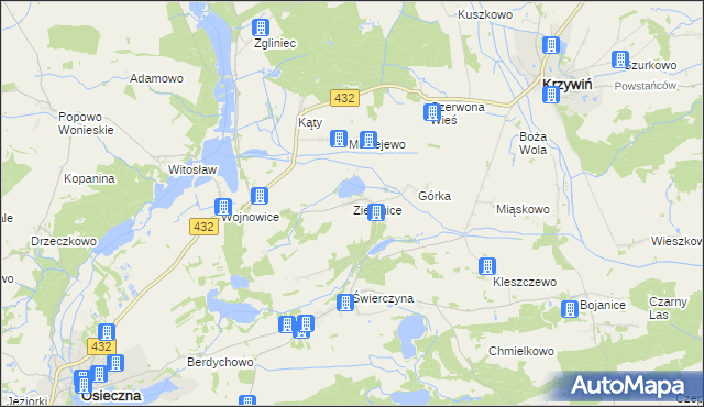 mapa Ziemnice, Ziemnice na mapie Targeo