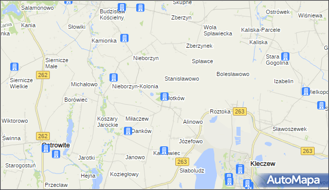 mapa Złotków, Złotków na mapie Targeo