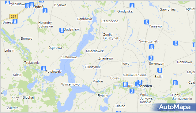 mapa Znaniewo, Znaniewo na mapie Targeo