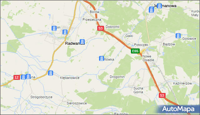 mapa Zofiówka gmina Jerzmanowa, Zofiówka gmina Jerzmanowa na mapie Targeo