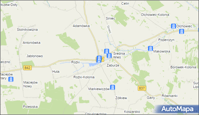 mapa Żółkiewka-Osada, Żółkiewka-Osada na mapie Targeo