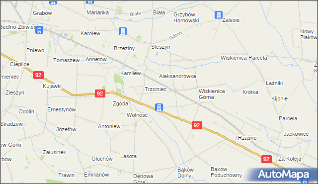 mapa Zosinów, Zosinów na mapie Targeo