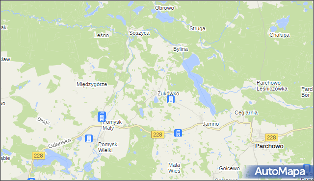 mapa Żukówko, Żukówko na mapie Targeo