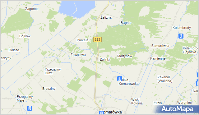 mapa Żulinki, Żulinki na mapie Targeo