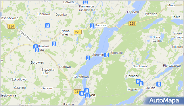 mapa Żuromino, Żuromino na mapie Targeo