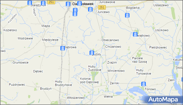 mapa Żużoły, Żużoły na mapie Targeo