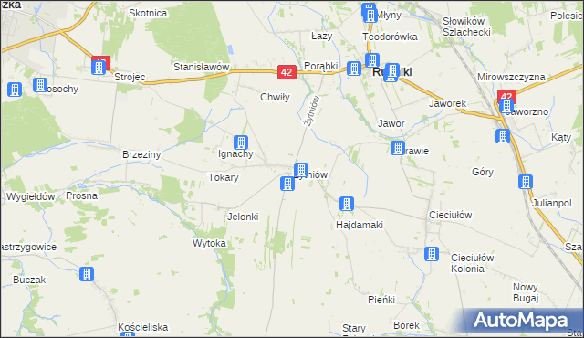 mapa Żytniów, Żytniów na mapie Targeo